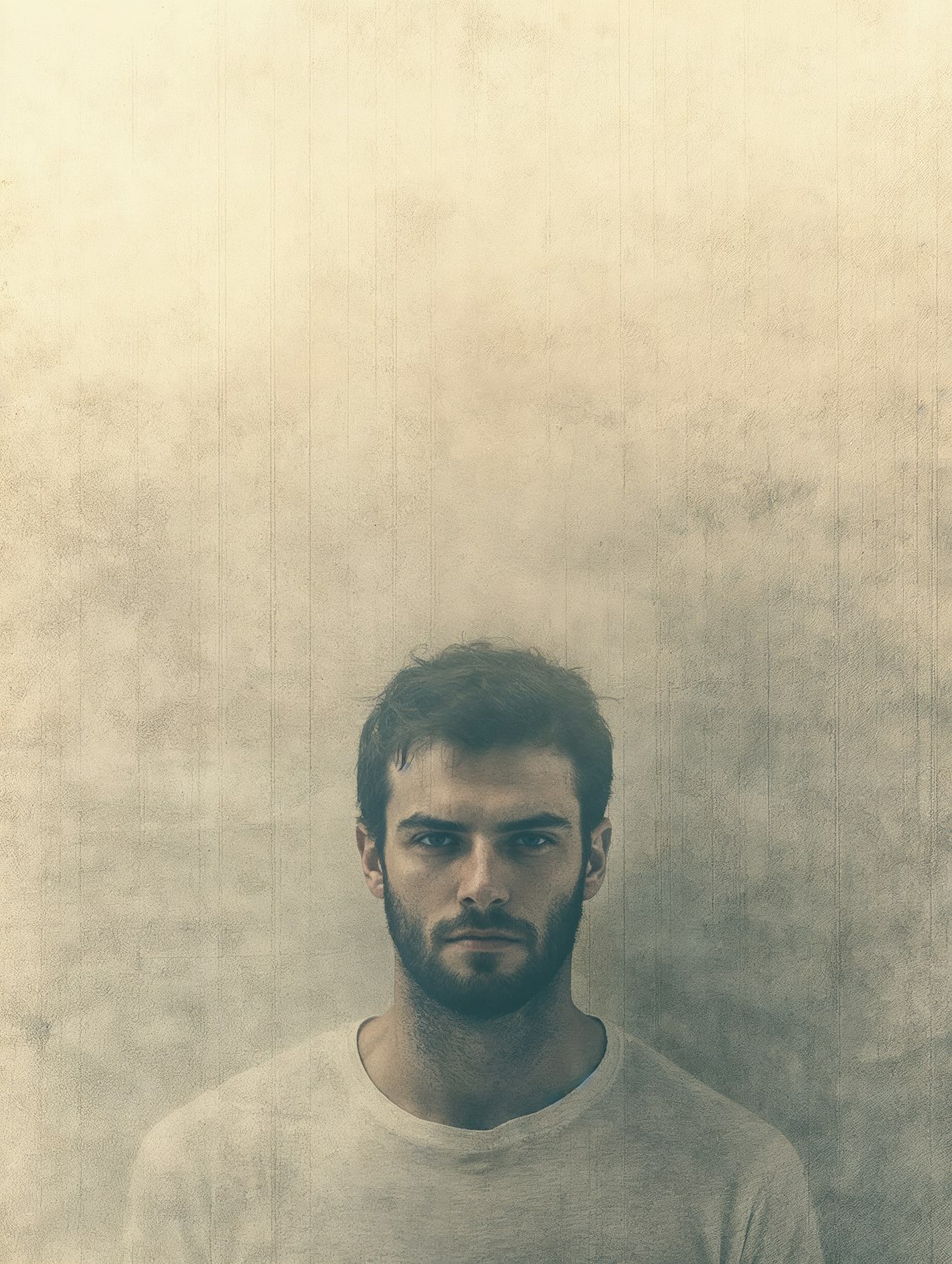Elias Marchetti photographed in profile against a soft, muted backdrop